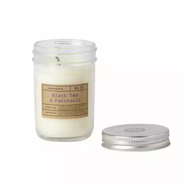 Churchgate Black Tea & Patchouli Fragranced Candle 2 Churchgate Black Tea & Patchouli Fragranced Candle - Image 2