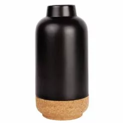 Dunelm Cork Ceramic Vase 20cm Black 5 Dunelm Cork Ceramic Vase 20cm Black -Ornaments Sales Store 1000182361 alt02