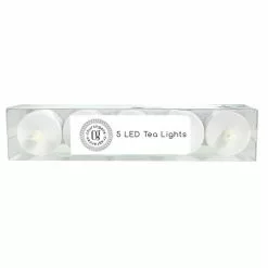 Dunelm LED Church Pack Of 5 Tea Lights