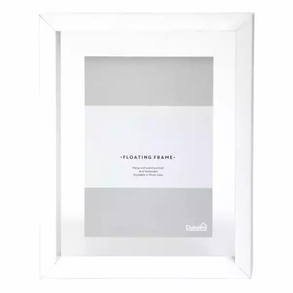 Dunelm White Floating Photo Frame 7" X 5" (18cm X 12cm) 1 Dunelm White Floating Photo Frame 7" X 5" (18cm X 12cm)