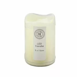 Dunelm Cream Waved LED Candle