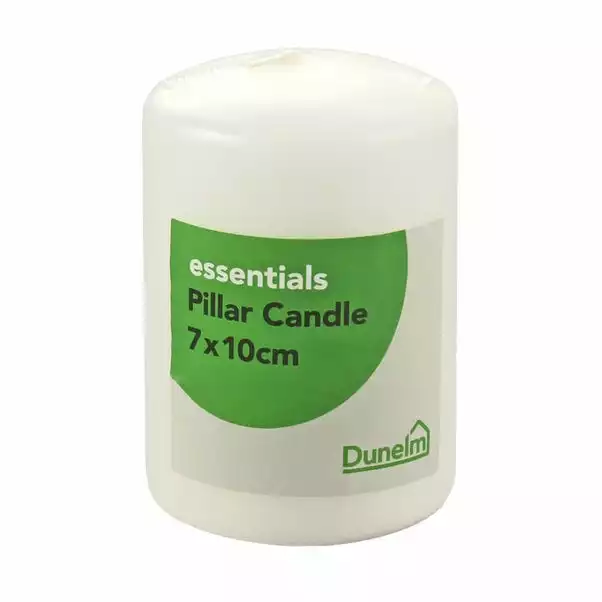 Dunelm Essentials White Pillar Candle 1 Dunelm Essentials White Pillar Candle