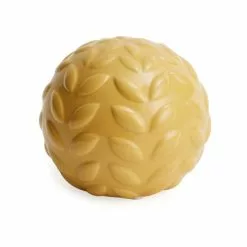 Dunelm Ochre Leaf Pattern Ceramic Ball