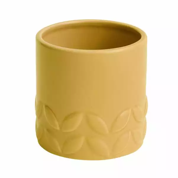 Dunelm Small Ochre Leaf Plant Pot 1 Dunelm Small Ochre Leaf Plant Pot