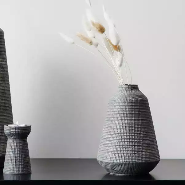 Dunelm Small Matte Grey Ceramic Vase 1 Dunelm Small Matte Grey Ceramic Vase