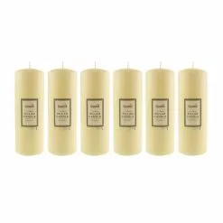 Dunelm Pack Of 6 Church Candles 7.5cm X 20.5cm