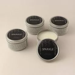 Dunelm Sparkle Grapefruit And Patchouli Pack Of 4 Tin Candles