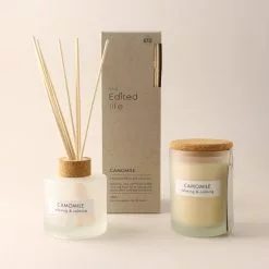 Dunelm Natural Chamomile Soy Wax Blend Candle Diffuser Set