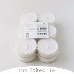 The Edited Life Pack Of 12 Unscented Maxi Tealights
