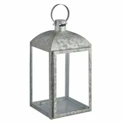 Dunelm Coastal Galvanised Iron Lantern 36cm -Ornaments Sales Store 30727070 alt04