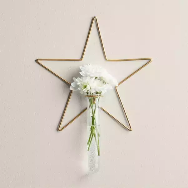 Dunelm Star Wire Wall Vase 1 Dunelm Star Wire Wall Vase