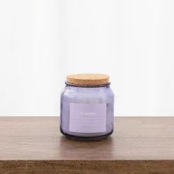 Dunelm Lavender Jar Candle With Cork Lid