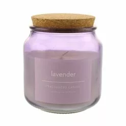 Dunelm Lavender Jar Candle With Cork Lid -Ornaments Sales Store 30731506 alt02