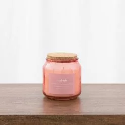 Dunelm Rhubarb Jar Candle With Cork Lid