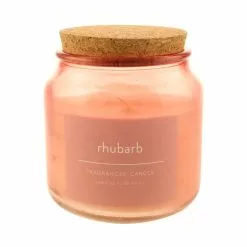 Dunelm Rhubarb Jar Candle With Cork Lid -Ornaments Sales Store 30731508 alt02