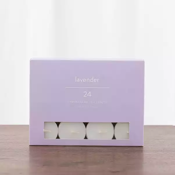 Dunelm Pack Of 24 Lavender Tealights 1 Dunelm Pack Of 24 Lavender Tealights