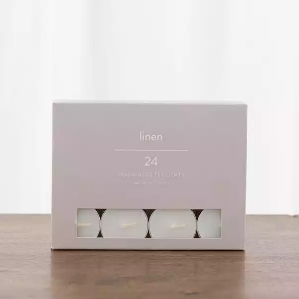Dunelm Pack Of 24 Linen Tealights 1 Dunelm Pack Of 24 Linen Tealights