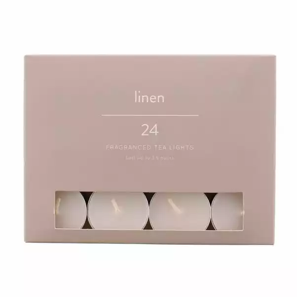 Dunelm Pack Of 24 Linen Tealights 2 Dunelm Pack Of 24 Linen Tealights - Image 2