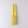 Dunelm Pack Of 2 Yellow Taper Candles