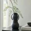 Dunelm Matt Black 23cm Vase