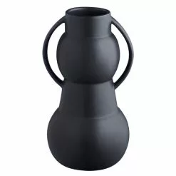 Dunelm Matt Black 23cm Vase -Ornaments Sales Store 30732417 alt03