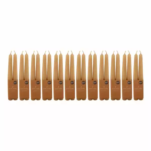 Dunelm Pack Of 2 Taper Candles Brown Set Of 12 1 Dunelm Pack Of 2 Taper Candles Brown Set Of 12