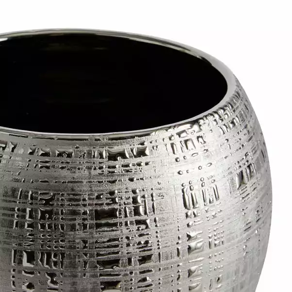 Dunelm Silver Romano Plant Pot 15cm 3 Dunelm Silver Romano Plant Pot 15cm - Image 3