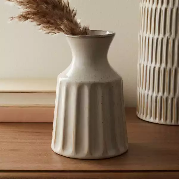 Dunelm Concave Vase Cream 17cm 1 Dunelm Concave Vase Cream 17cm