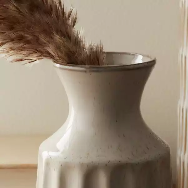 Dunelm Concave Vase Cream 17cm 2 Dunelm Concave Vase Cream 17cm - Image 2