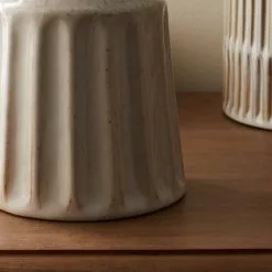 Dunelm Concave Vase Cream 17cm 6 Dunelm Concave Vase Cream 17cm -Ornaments Sales Store 30749618 alt02