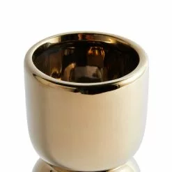 Dunelm Ceramic Curves Vase Gold 23cm -Ornaments Sales Store 30751220 alt03