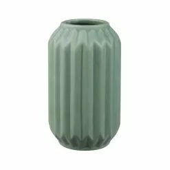 Dunelm Fluted Vase 14cm Sage -Ornaments Sales Store 30753310 alt03