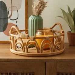 Dunelm Scalloped Bent Cane Tray 30cm