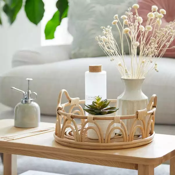 Dunelm Scalloped Bent Cane Tray 30cm 4 Dunelm Scalloped Bent Cane Tray 30cm - Image 4