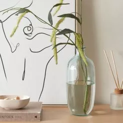 Dunelm Recycled Glass Vase Clear 31cm