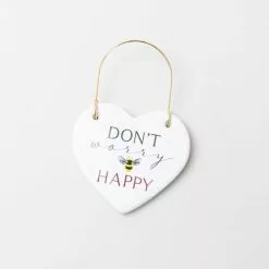 Dunelm Dont Worry Bee Happy Ceramic Plaque