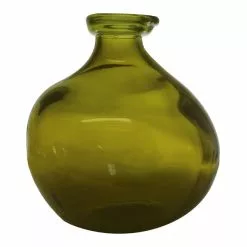 The Edited Life Recycled Glass Vase 18cm Olive -Ornaments Sales Store 30765430 alt04
