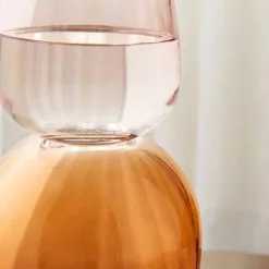 Elements Sculpt Two Tone Orange Glass Vase 32cm -Ornaments Sales Store 30765680 alt02