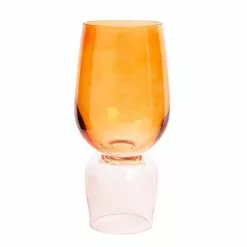 Elements Sculpt Two Tone Orange Glass Vase 32cm -Ornaments Sales Store 30765680 alt03