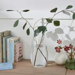 Dunelm Clear Glass Tapered Bullet Vase