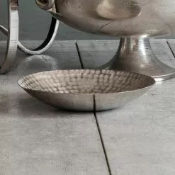 Cedar & Sage Marden Hammer Round Bowl Silver