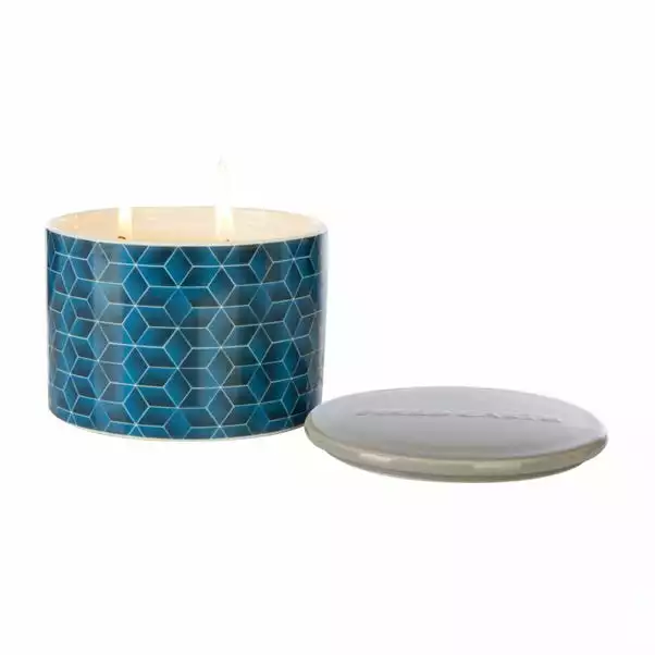 Fired Earth Large Ceramic Assam & White Cedar Wax Filled Candle 2 Fired Earth Large Ceramic Assam & White Cedar Wax Filled Candle - Image 2