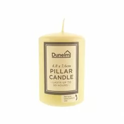 Dunelm Cream Pillar Candle 4.8cm X 7.6cm
