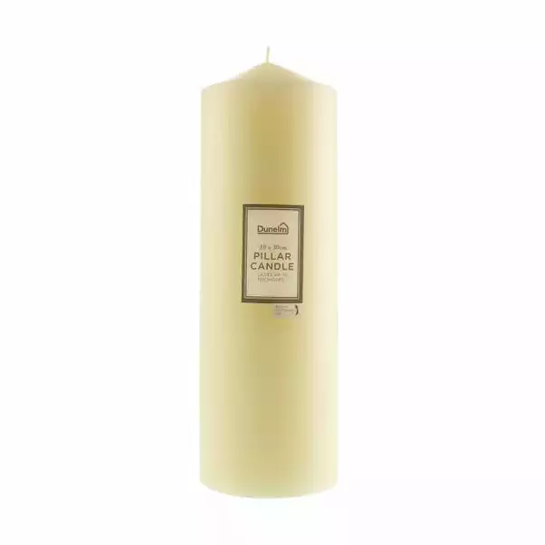 Dunelm Cream Pillar Candle 10cm X 30cm 1 Dunelm Cream Pillar Candle 10cm X 30cm