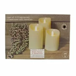 Churchgate Set Of 3 LED Candles -Ornaments Sales Store 30779642 alt03