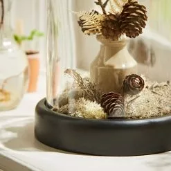 Dunelm Black Mango Wood Cloche -Ornaments Sales Store 30779657 alt03