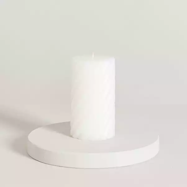 Dunelm Twisted Pillar Candle Small 12cm 1 Dunelm Twisted Pillar Candle Small 12cm