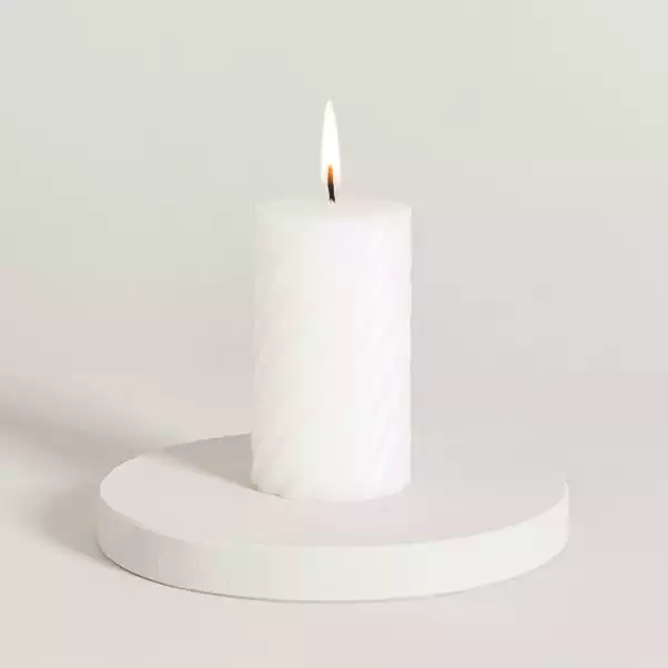 Dunelm Twisted Pillar Candle Small 12cm 2 Dunelm Twisted Pillar Candle Small 12cm - Image 2