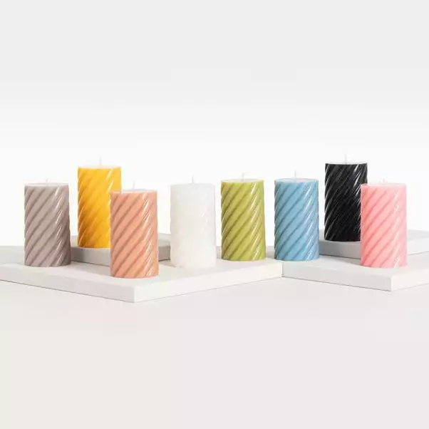 Dunelm Twisted Pillar Candle Small 12cm 3 Dunelm Twisted Pillar Candle Small 12cm - Image 3