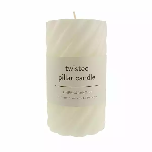 Dunelm Twisted Pillar Candle Small 12cm 4 Dunelm Twisted Pillar Candle Small 12cm - Image 4